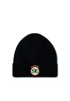 Вязаная шапка Гарри Поттер - Платформа 9 3/4 LOGOSHIRT, черный