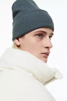 Вязаная шапка H&amp;M, темно-бирюзовый