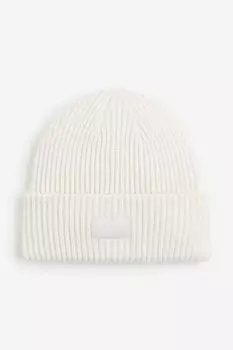 Вязаная шапка H&M, белый