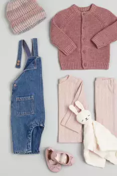 Вязаная шапка H&M, бежевый
