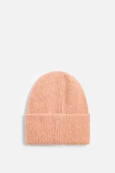 Вязаная шапка из альпаки ZARA, оранжевый