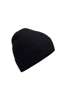 Вязаная шапка из органического хлопка Beechfield, черный