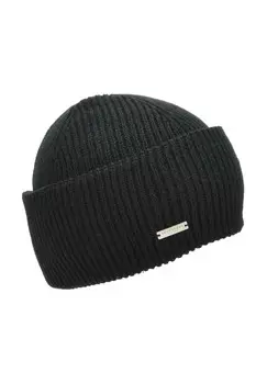 Вязаная шапка из шерсти, женская SEEBERGER, цвет Col. 10 Schwarz 0