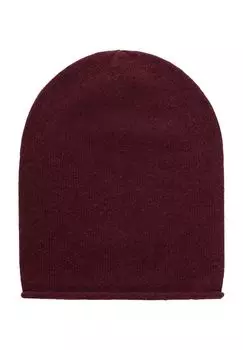 Вязаная шапка из смеси натуральной шерсти и кашемира, с отворотом, женская Adagio, цвет Bordeaux