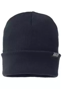 Вязаная шапка Jack Wolfskin "RIB HAT", синий