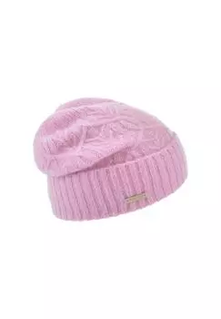 Вязаная шапка кашемировый шелк в косичной структуре 19097-2 SEEBERGER, цвет Rosewood One Size