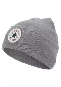 Вязаная шапка конверс "Chuck Patch Beanie" Converse, серый