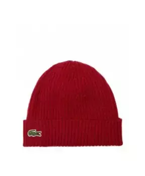 Вязаная шапка Lacoste, красный