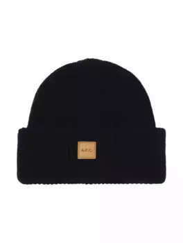 Вязаная шапка Michele A.P.C., тёмно-синий