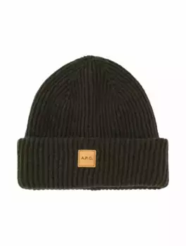Вязаная шапка Michele A.P.C., зелёный