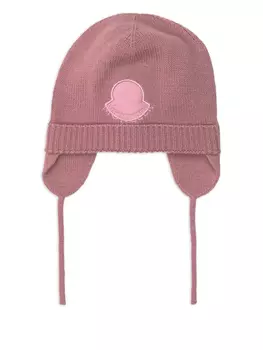 Вязаная шапка Moncler Enfant, розовый
