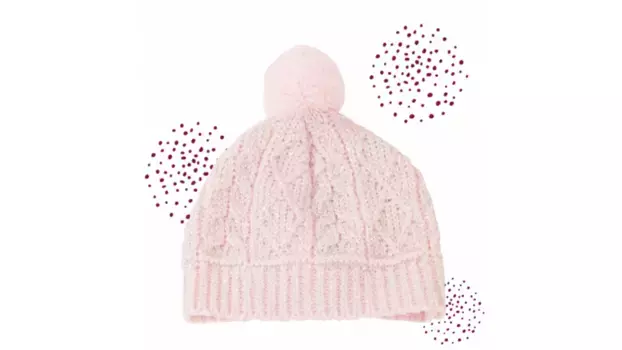Вязаная шапка с блестящей тесьмой размером s/м/хl Gtz Puppenmanufaktur
