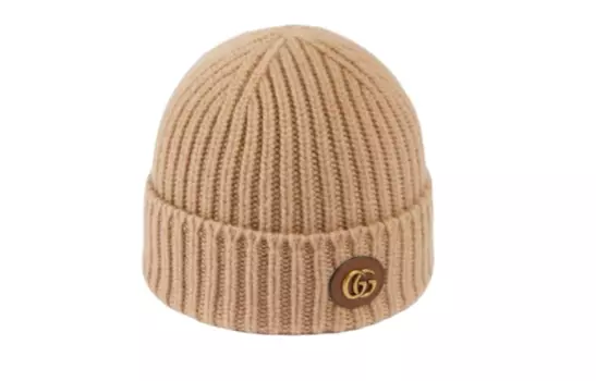 Вязаная шапка с двойной буквой G GUCCI