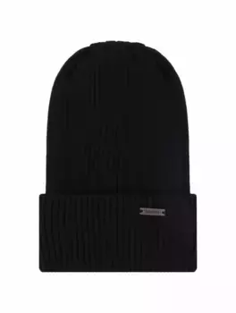 Вязаная шапка с логотипом II TRENINO, черный