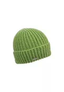 Вязаная шапка с манжетами и поддонами и ребристой структурой 19460-0 SEEBERGER, цвет Limette