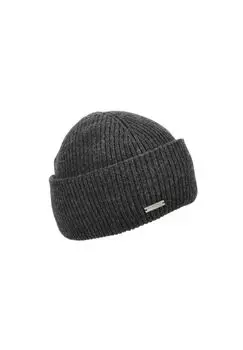 Вязаная шапка с манжетами в рубчик 18236-0 SEEBERGER, цвет Anthrazit One Size