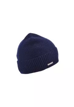 Вязаная шапка с манжетами волнистой структуры 19027-0 SEEBERGER, цвет Schwalbe One Size