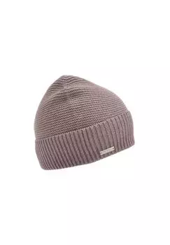Вязаная шапка с манжетами волнистой структуры 19027-0 SEEBERGER, цвет Nutria One Size