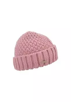 Вязаная шапка с манжетой и косой узором 19172-2 SEEBERGER, цвет Rosewood One Size