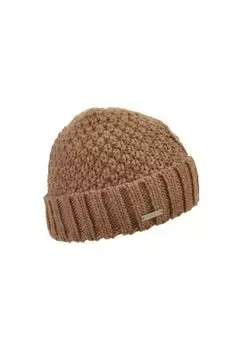 Вязаная шапка с манжетой и косой узором 19172-2 SEEBERGER, цвет Muskat One Size