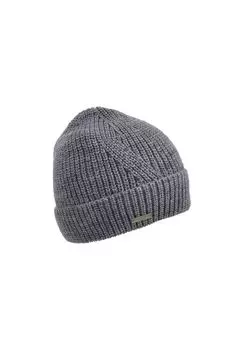 Вязаная шапка с манжетой и резинкой 19418-0 SEEBERGER, дымчато-серый