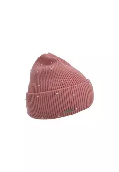 Вязаная шапка с манжетой и жемчужным декором 19450-0 SEEBERGER, цвет Orchidee