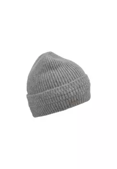 Вязаная шапка с манжетой и жесткой деталью 19454-0 SEEBERGER, дымчато-серый
