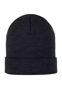 Вязаная шапка с манжетой из мериносовой шерсти Buff, индиго