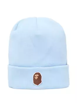 Вязаная шапка с нашивкой-логотипом A BATHING APE, синий