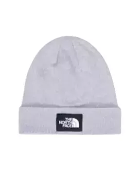 Вязаная шапка с нашивкой логотипом The North Face, серый