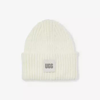 Вязаная шапка с нашивкой-логотипом Ugg, цвет nimbus
