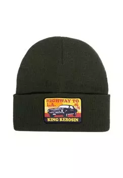 Вязаная шапка с нашивкой спереди Highway To La KING KEROSIN, цвет One Size