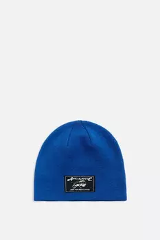 Вязаная шапка с нашивкой ZARA, синий