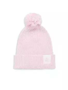 Вязаная шапка с помпоном для девочек Golden Goose, цвет rose shadow