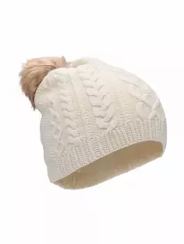 Вязаная шапка с помпоном Ralph Lauren, бежевый