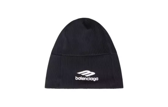 Вязаная шапка с вышитым логотипом Balenciaga