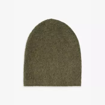 Вязаная шапка с вышитым логотипом The Kooples, зеленый