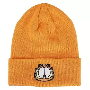 Вязаная шапка с вышивкой Garfield Face Licensed Character, оранжевый