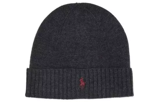 Вязаная шапка с вышивкой «Пони» Polo Ralph Lauren, черный