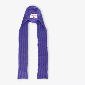 Вязаная шапка-шарф Charles Jeffrey Loverboy Witch из хлопка, фиолетовый