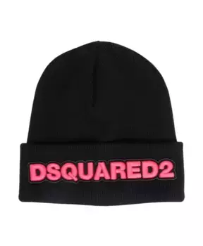 Вязаная шапка согрейтесь и элегантно Dsquared2, черный