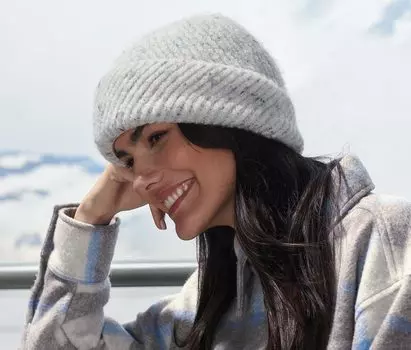 Вязаная шапка Tchibo, бежевый