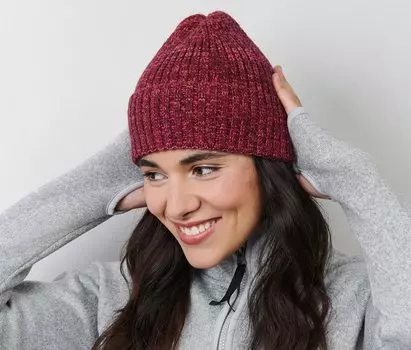 Вязаная шапка Tchibo, крапчатый красный