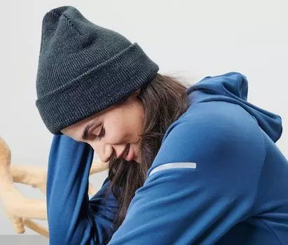 Вязаная шапка Tchibo, синий