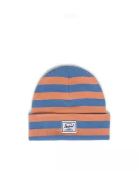 Вязаная шапка унисекс в разноцветную полоску с принтом Herschel, мультиколор