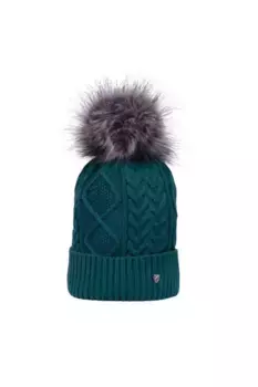 Вязаная шапка Vanoise Bobble с косами Hy, зеленый