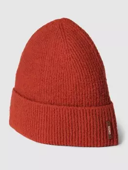 Вязаная шапка в рубчик, модель «Оресто» Cinque, коричневый