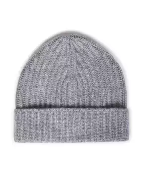 Вязаная шапка в рубчик в рыбацкую клетку Malo, серый