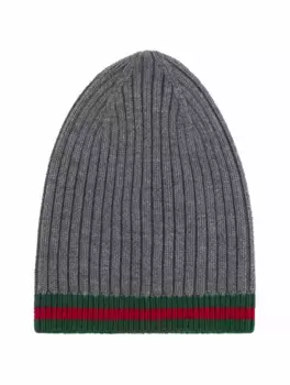 Вязаная шапка Web Gucci, серый