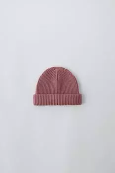 Вязаная шапка ZARA, коричневый